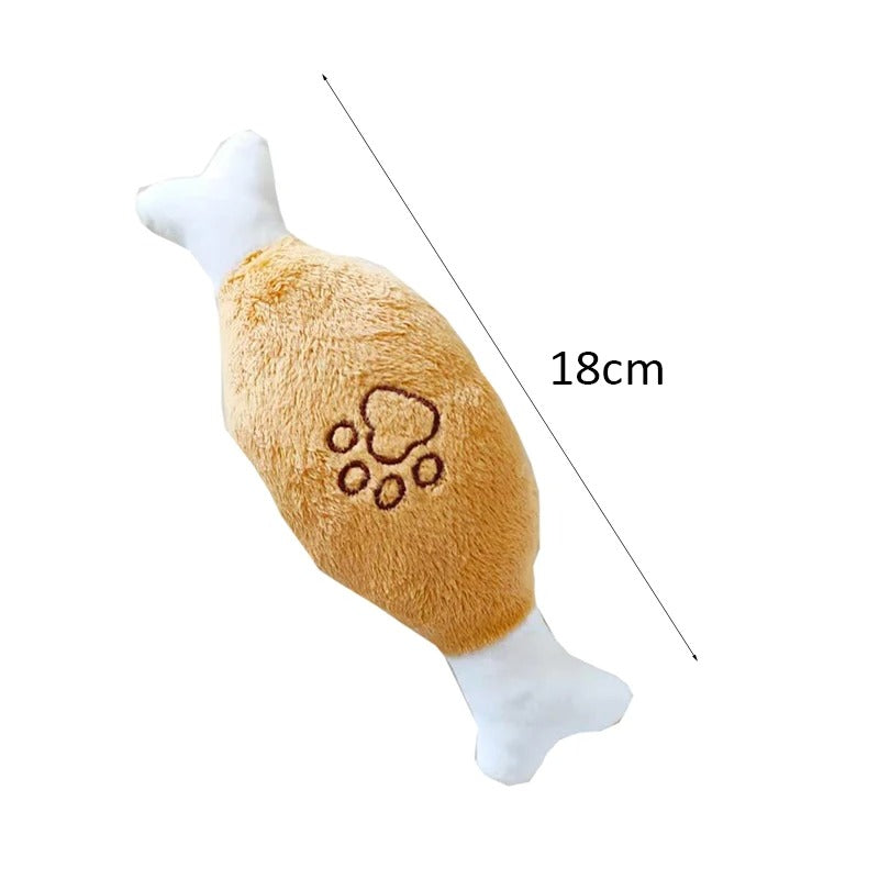 Squeaky Premium Fleece Animal Bite-Resistant Chew Toy