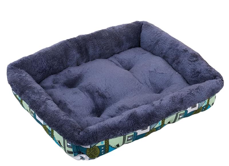 Cozy Kennel Thick Flannel Fleece Soft Linen Pet Bed