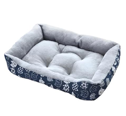 Cozy Kennel Thick Flannel Fleece Soft Linen Pet Bed