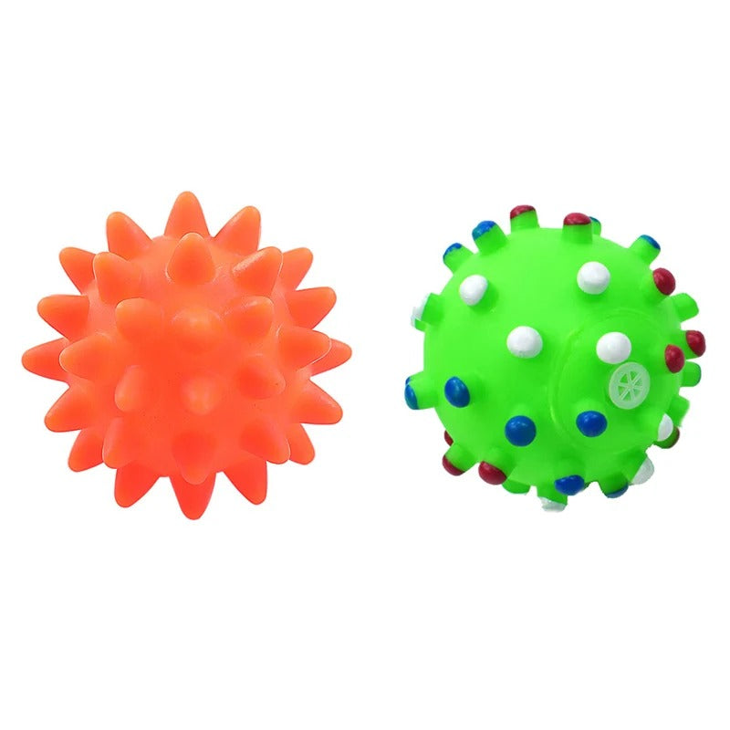 Squeaky Power Sports Ball Natural Rubber Chew Toy