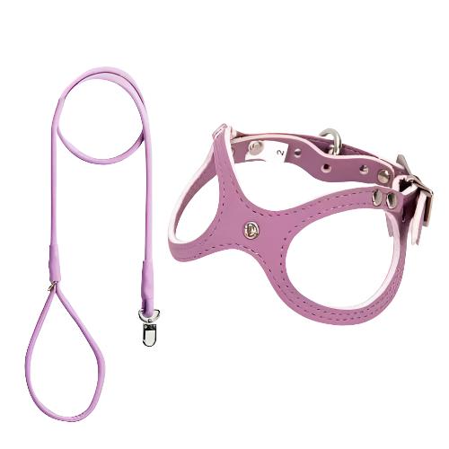 Timeless Leather Vest Harness & Leash Set