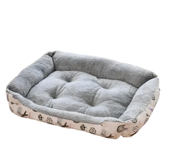 Cozy Kennel Thick Flannel Fleece Soft Linen Pet Bed