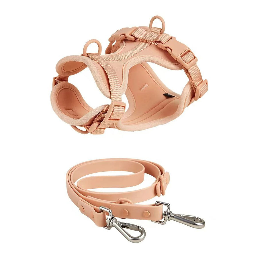 Luxury Breathable Macaron Mesh Harness & Collar Leash Set