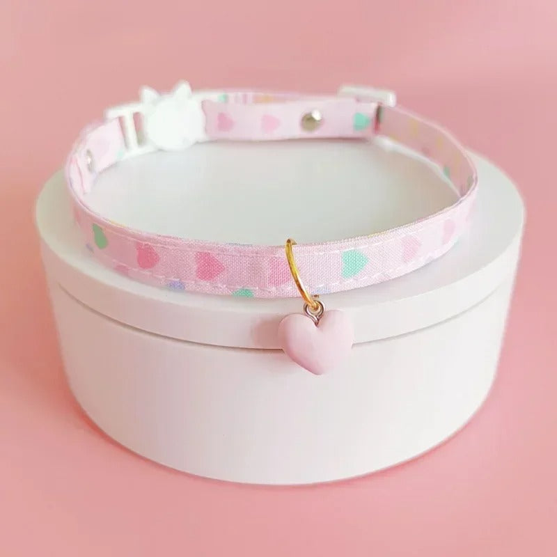 Deluxe Cloud Pastel Heart Pendant Collar