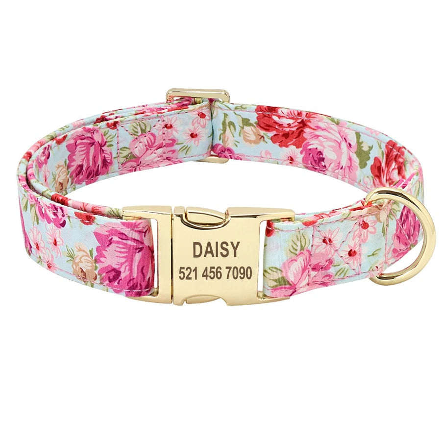 Floral Bloom Gold Leash Set