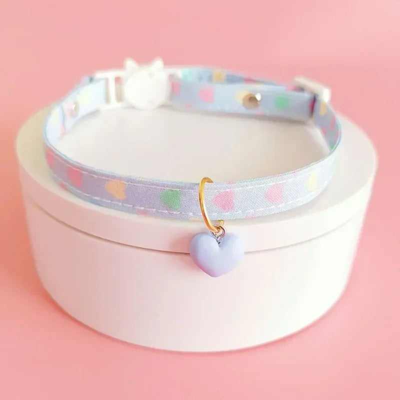 Deluxe Cloud Pastel Heart Pendant Collar