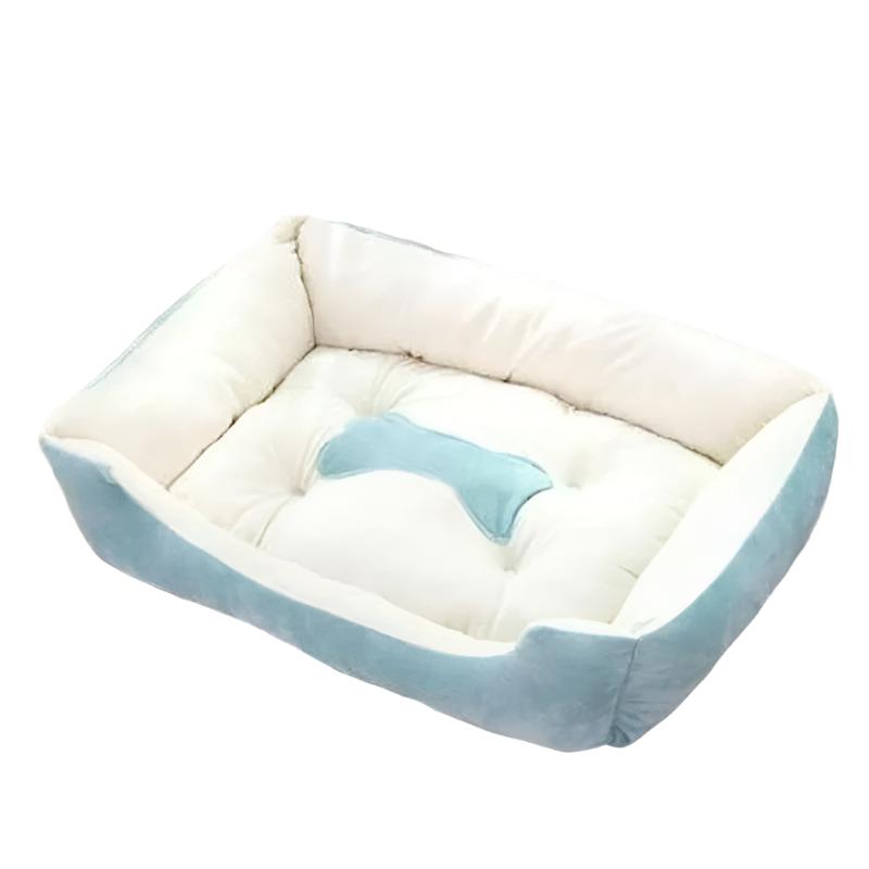 Cozy Kennel Thick Flannel Fleece Soft Linen Pet Bed