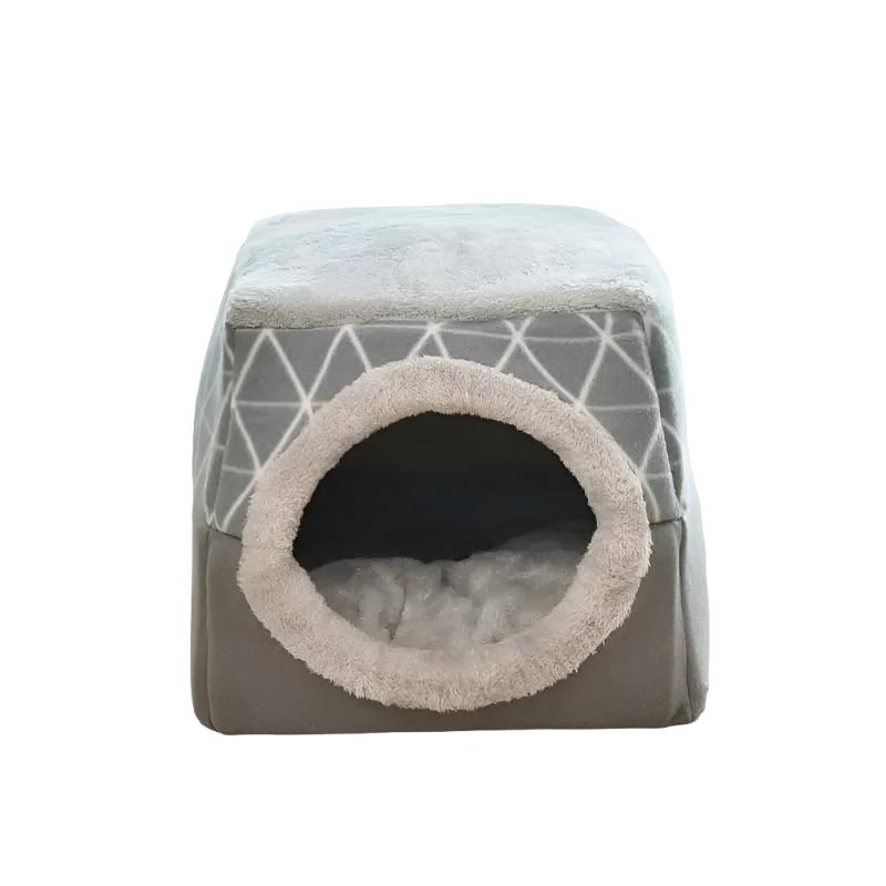 Portable Plush Cozy Closed Crate Bed