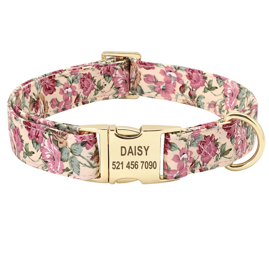 Floral Bloom Gold Leash Set