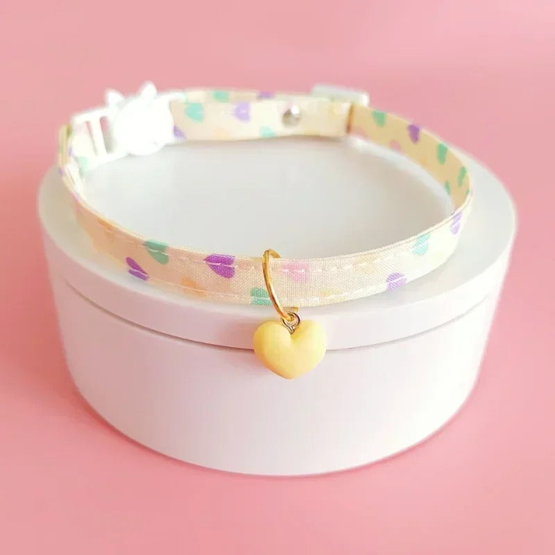 Deluxe Cloud Pastel Heart Pendant Collar