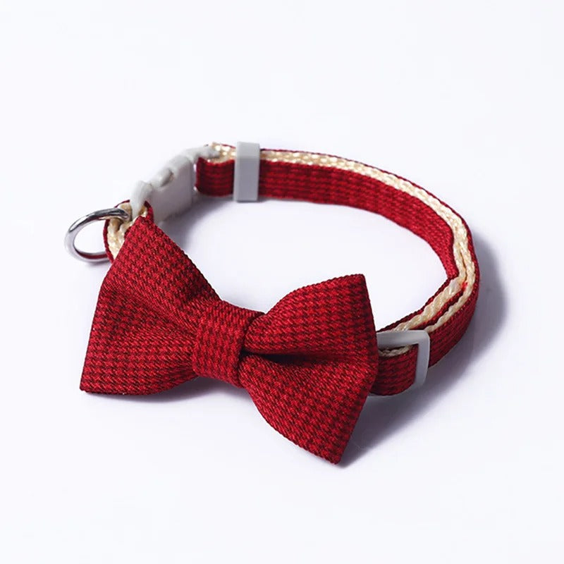 Plaid with Adjustable Bow Tie Collar