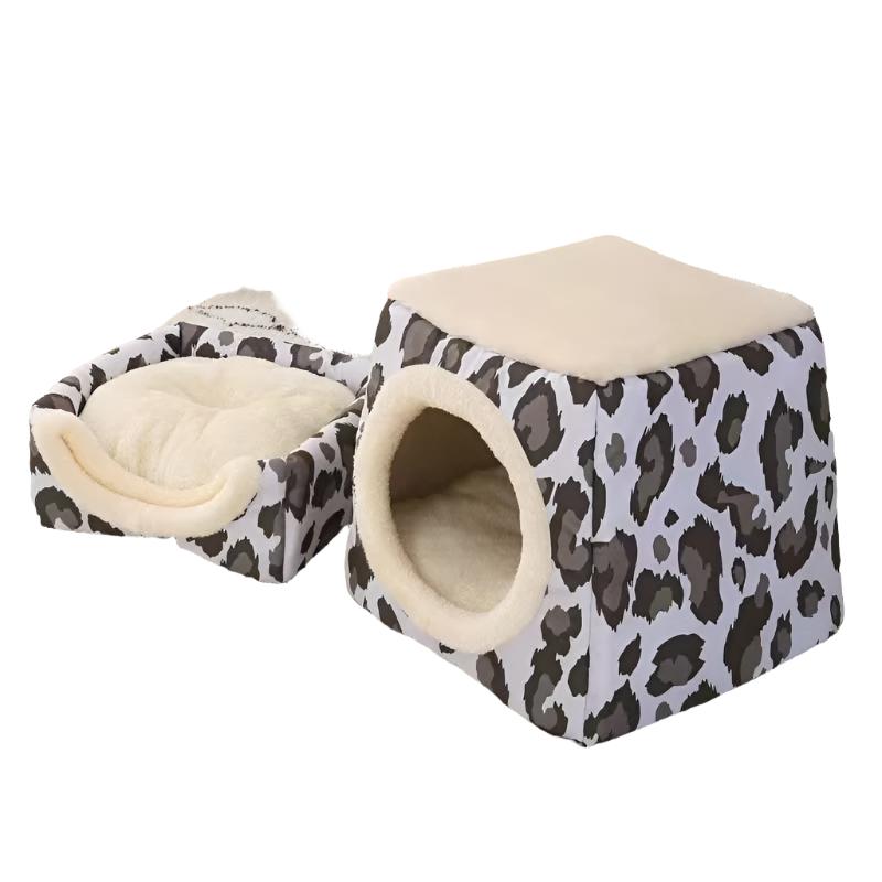 Portable Plush Cozy Closed Crate Bed