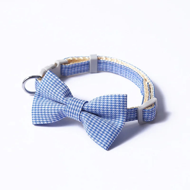 Plaid with Adjustable Bow Tie Collar