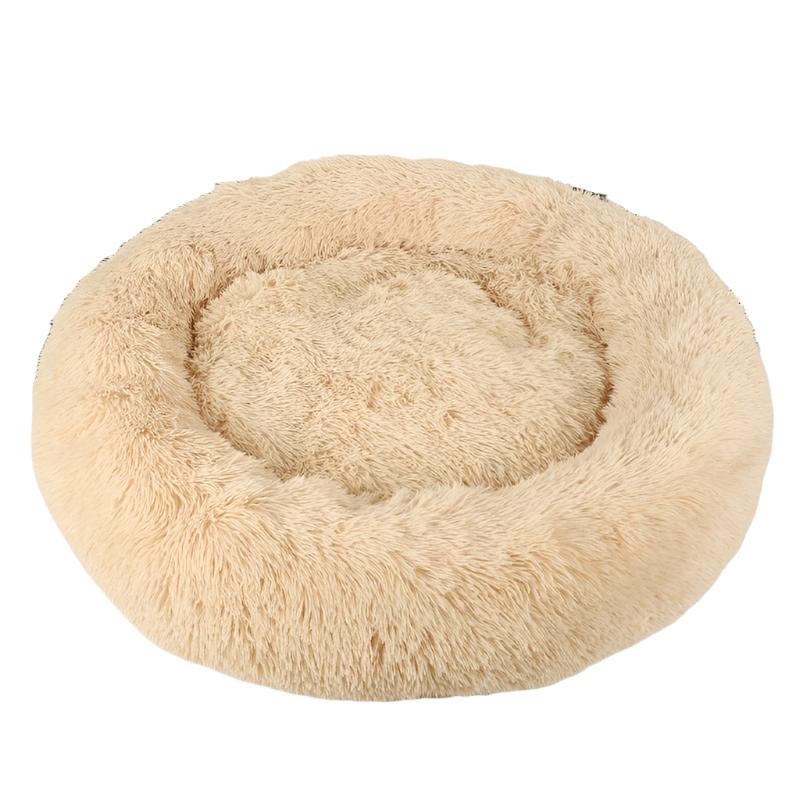 Cozy Fluffy Plush Nest Donut Pet Bed