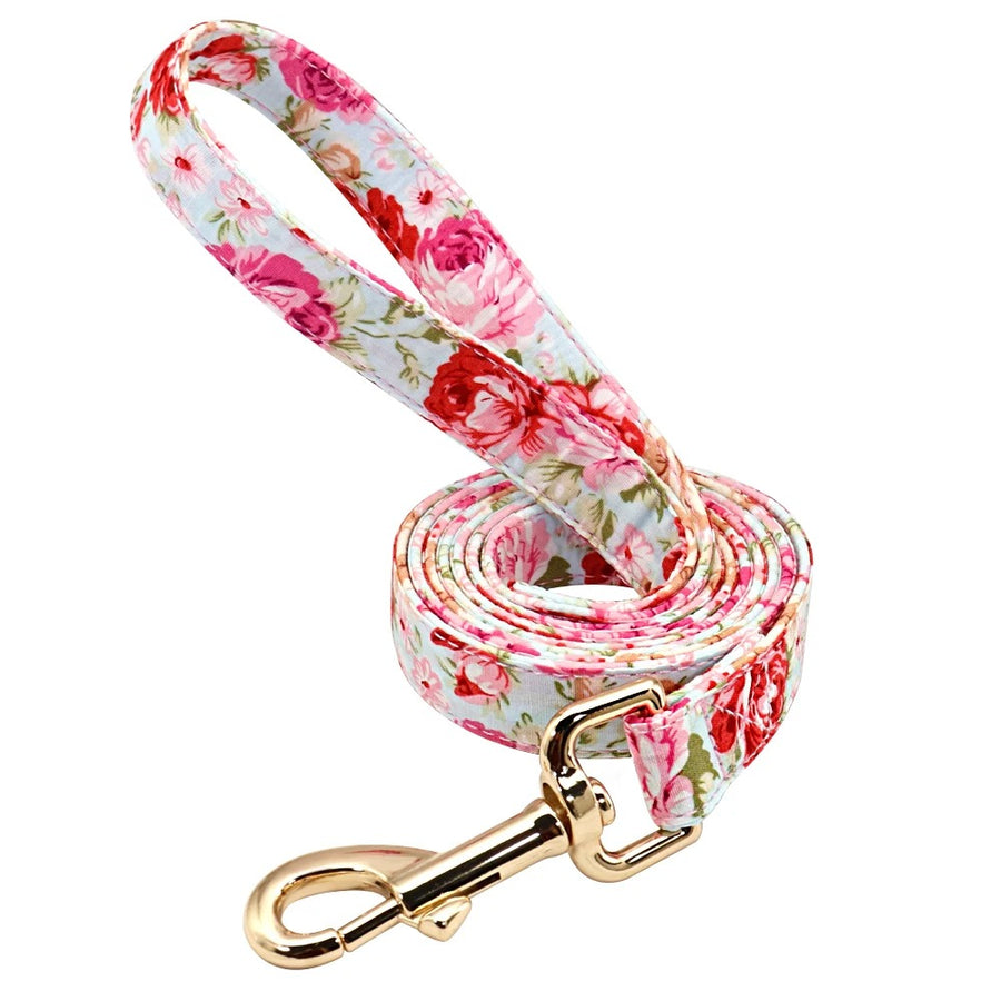 Floral Bloom Gold Leash Set