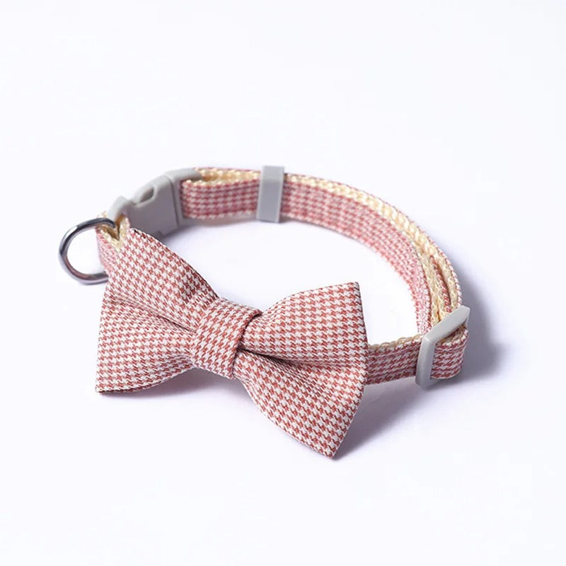 Plaid with Adjustable Bow Tie Collar