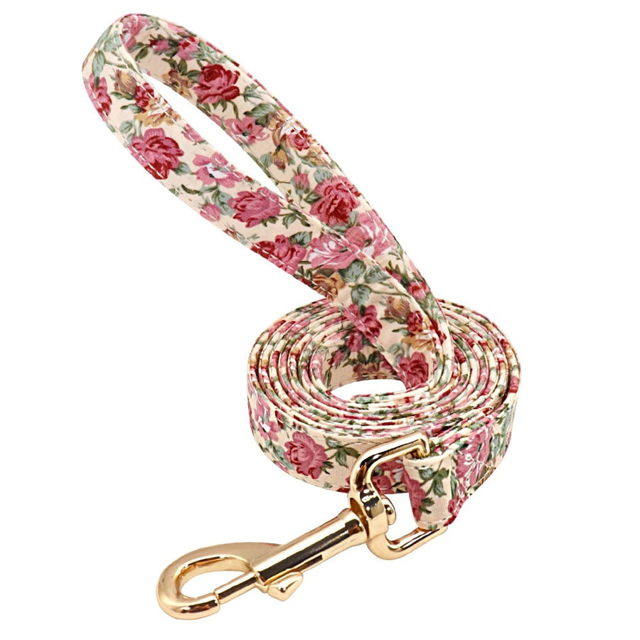 Floral Bloom Gold Leash Set