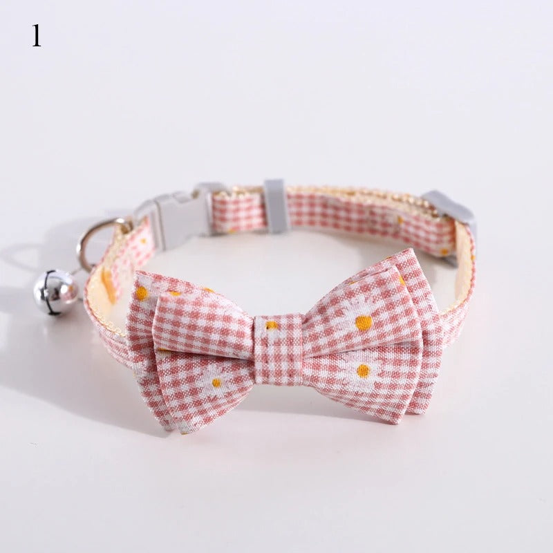 Plaid with Adjustable Bow Tie Collar