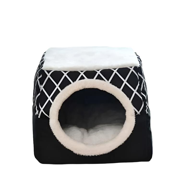 Portable Plush Cozy Closed Crate Bed