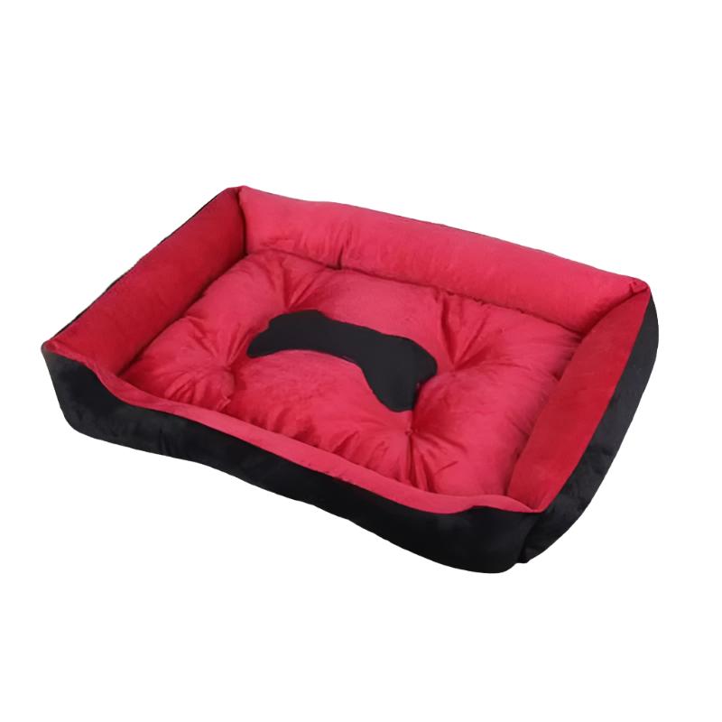 Cozy Kennel Thick Flannel Fleece Soft Linen Pet Bed