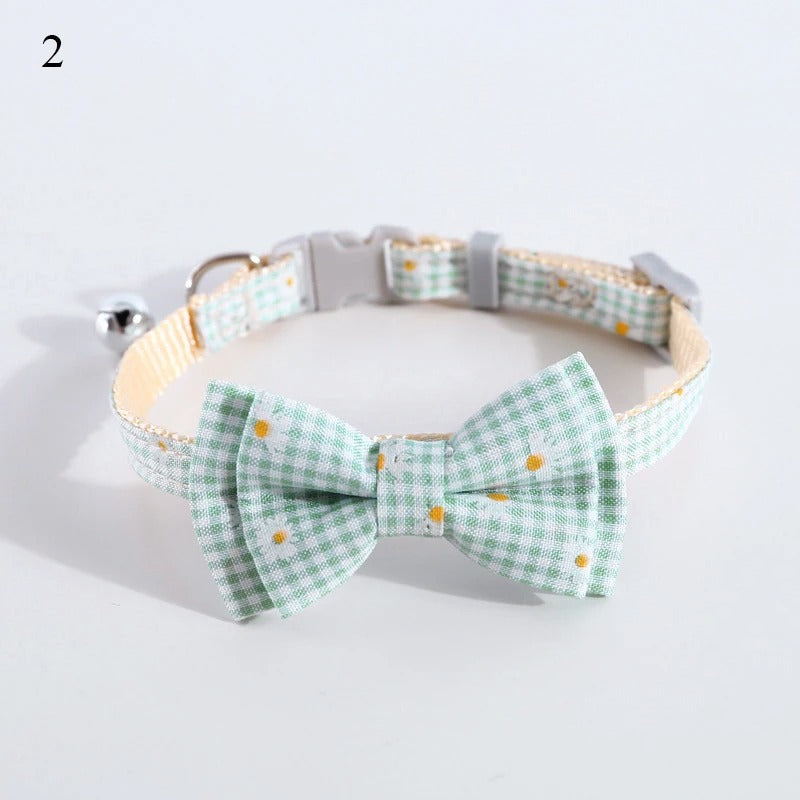 Plaid with Adjustable Bow Tie Collar