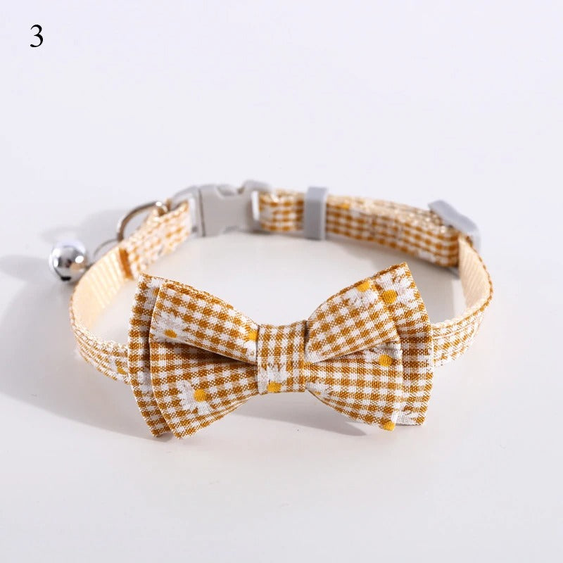 Plaid with Adjustable Bow Tie Collar