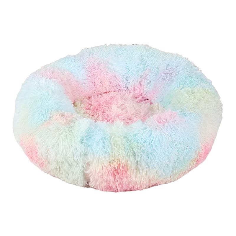 Cozy Fluffy Plush Nest Donut Pet Bed