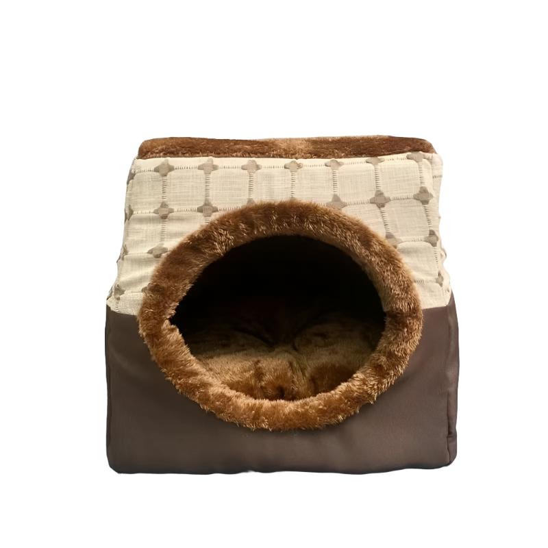 Portable Plush Cozy Closed Crate Bed