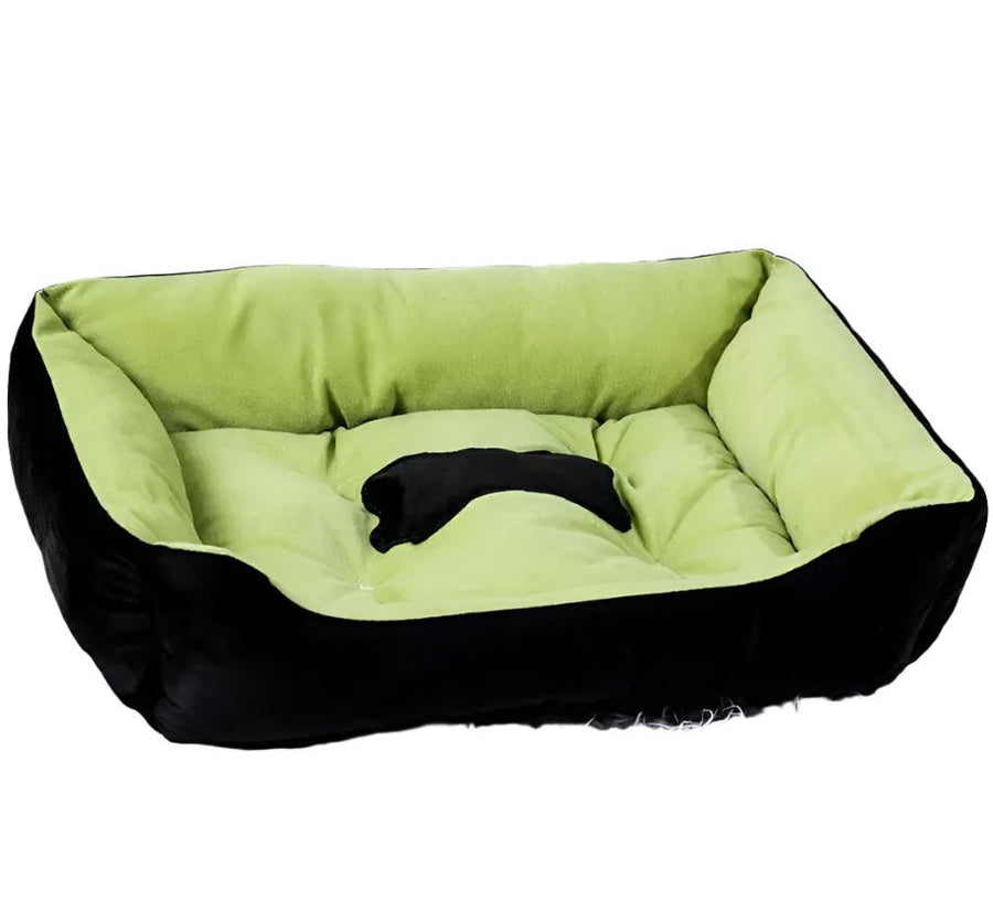 Cozy Kennel Thick Flannel Fleece Soft Linen Pet Bed