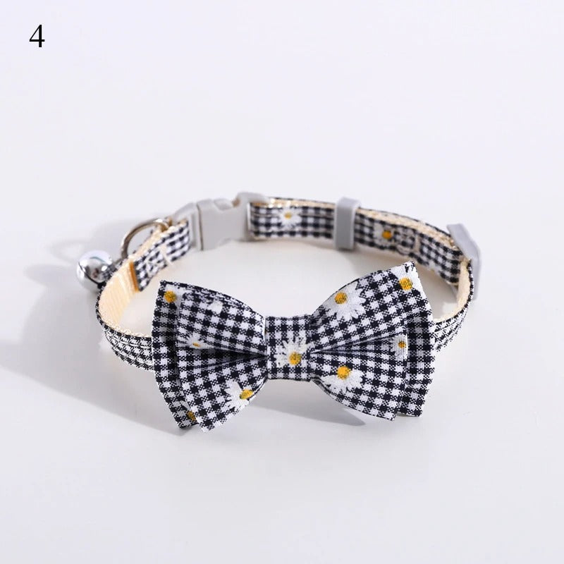 Plaid with Adjustable Bow Tie Collar