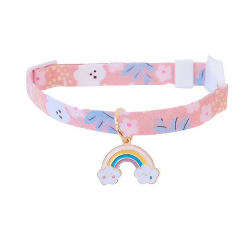 Deluxe Cloud Pastel Star Pattern Pendant Collar with Bell